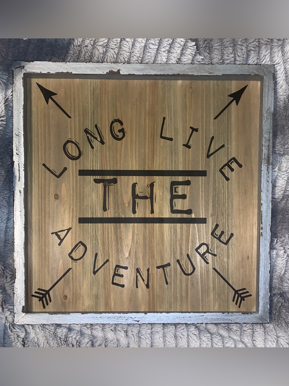Rustic Wooden Wall Sign - Long Live the Adventure